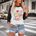 I Love 70's Music Retro Style Nostalgia Cassette 1970s Party Baseball Raglan Shirt