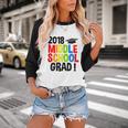 Middle School Graduation Class Of 2018 Shirt Baseball Raglan Shirt