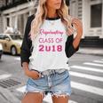 Pink Respiratory Therapist Class Of 2018 GraduationShirt Baseball Raglan Shirt