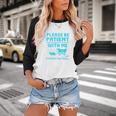 Please Be Patient With Me I'm From The 1900s Pixel Wagon Baseball Raglan Shirt