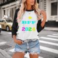 Proud Bff Of Kindergarten Graduate 2024 Graduation Bff Baseball Raglan Shirt