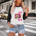 Rad Just Like The 90s 90s Aesthetic Nostalgia 1990s Retro Baseball Raglan Shirt