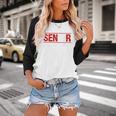 Senior 2018 Valedictorian School Colors Graduation Baseball Raglan Shirt