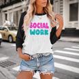 Social Worker Work Coworkers Best Friend Graduation MSW Baseball Raglan Shirt