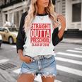 Straight Outta Preschool Graduation Class Of 2018 Baseball Raglan Shirt