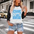 Straight Outta Second Grade Graduation Class Baseball Raglan Shirt