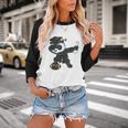 Student Graduation 2022 Panda Football Boys Girls Teenager Baseball Raglan Shirt