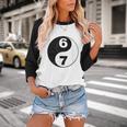 Vintage 6 7 Yin Yang Namaste Six Seven Nostalgia Baseball Raglan Shirt Vintage 6 7 Yin Yang Namaste Six Seven Nostalgia Baseball Raglan Shirt
