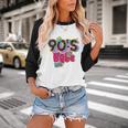 Vintage 90's Babe Party Back To 90s Cassette Nostalgia Baseball Raglan Shirt