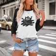 Yk2 Grunge Scary Cat With Tail Tomboy 90s Nostalgia Indie Baseball Raglan Shirt Yk2 Grunge Scary Cat With Tail Tomboy 90s Nostalgia Indie Baseball Raglan Shirt