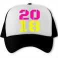 2018 Big Neon Numbers For The New Year Or Graduation Trucker Cap