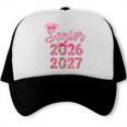 Coquette Pink Bow Flowers Senior 2026 2027 Graduation Trucker Cap