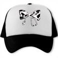 Cow Print Bow And Stethoscope Nurse RN Graduation Coquette Trucker Cap
