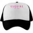 Esquire Est 2025 Women Lawyer Attorney Law School Graduation Trucker Cap