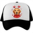 Golden Retriever Valentine Cute Heart Dog Mom Dad Dog Lover Trucker Cap