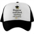 Graduation 2025 Degree Unlocked Adulting Still Loading Trucker Cap