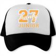 Junior Class 2027 Graduation Back To School Orange Letters Premium Tri-Blend Trucker Cap