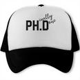 PhD Shirt Phinally Finally Done Graduation Her Trucker Cap