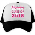 Pink Respiratory Therapist Class Of 2018 GraduationShirt Trucker Cap