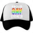 Proud Gay Engineer LGBTQ Rainbow Engineering Graduation Trucker Cap