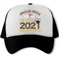 Proud Mom Of Two 2021 Graduates Twin Mama Graduation Leopard Trucker Cap