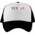 Senior 2023 American Flag USA Graduation Class Of 2023 Women Kids Men Trucker Cap