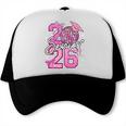 Senior 2026 Graduation Girls Coquette Pink Bow Class Of 2026 Premium Trucker Cap