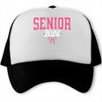 Senior 2026 Pink Coquette Bow Class Of 2026 Graduation Women Trucker Cap