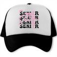 Senior 2027 Class Of 2027 Coquette Pink Bow Graduation 2027 Trucker Cap