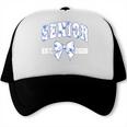 Senior Class Of 2026 Graduation Girly Floral Coquette Bow Trucker Cap