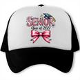 Senior Class Of 2027 Coquette Pink Bow Graduation 2027 Girls Trucker Cap