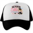 Senior Mom Class Of 2027 Cute Cat Graduation Pink Bows Girls Trucker Cap
