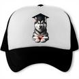 Siberian Husky Dog Graduation Cap Training School Graduate Men Women Kids Trucker Cap
