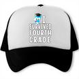 I Survived Fourth Grade Graduation Kids Owl Grad Trucker Cap