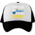 i Survived My Husbands Bachelors Degree Graduation Gifts Trucker Cap