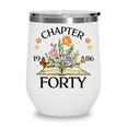 1986 Chapter Forty 40th Birthday Wildflower Book Wine Tumbler