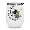 Astronaut Reading Book To Alien Moon Space Astronomy Wine Tumbler