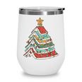 Book Christmas Tree For Librarians Book Lovers Wine Tumbler Book Christmas Tree For Librarians Book Lovers Wine Tumbler