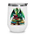 Book Dragon Reading Books Wine Tumbler