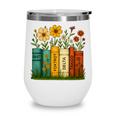 Book Flower 8647 Foxtrots Deltas Tangos Wine Tumbler