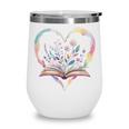 Book Lover Heart Shaped Reading Art Bookworm Wine Tumbler Book Lover Heart Shaped Reading Art Bookworm Wine Tumbler