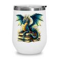 Book Lover Reading Fantasy Dragon Wine Tumbler