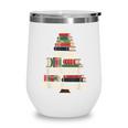 Book Merry Little Christmas Tree Holiday Wine Tumbler