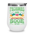 Book And Pajama Pajamas On Book Open Wine Tumbler