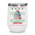 All Booked For Christmas Tree Book Ugly Christmas Sweatshirt Wine Tumbler