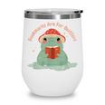 Bookmarks Are For Quitters Frog Reading Book Graphic Wine Tumbler Bookmarks Are For Quitters Frog Reading Book Graphic Wine Tumbler