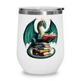 Books Dragon Reading Book Lover Wine Tumbler