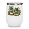 Botanical Garden Plants With Books Wine Tumbler Botanical Garden Plants With Books Wine Tumbler