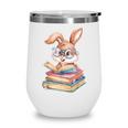 Bunny Rabbit Reading Books Rabbit Books Bunny Reader Wine Tumbler