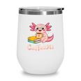 Caffelotl Cute Axolotl Pun Coffee Book Lover Kawaii Humor Wine Tumbler